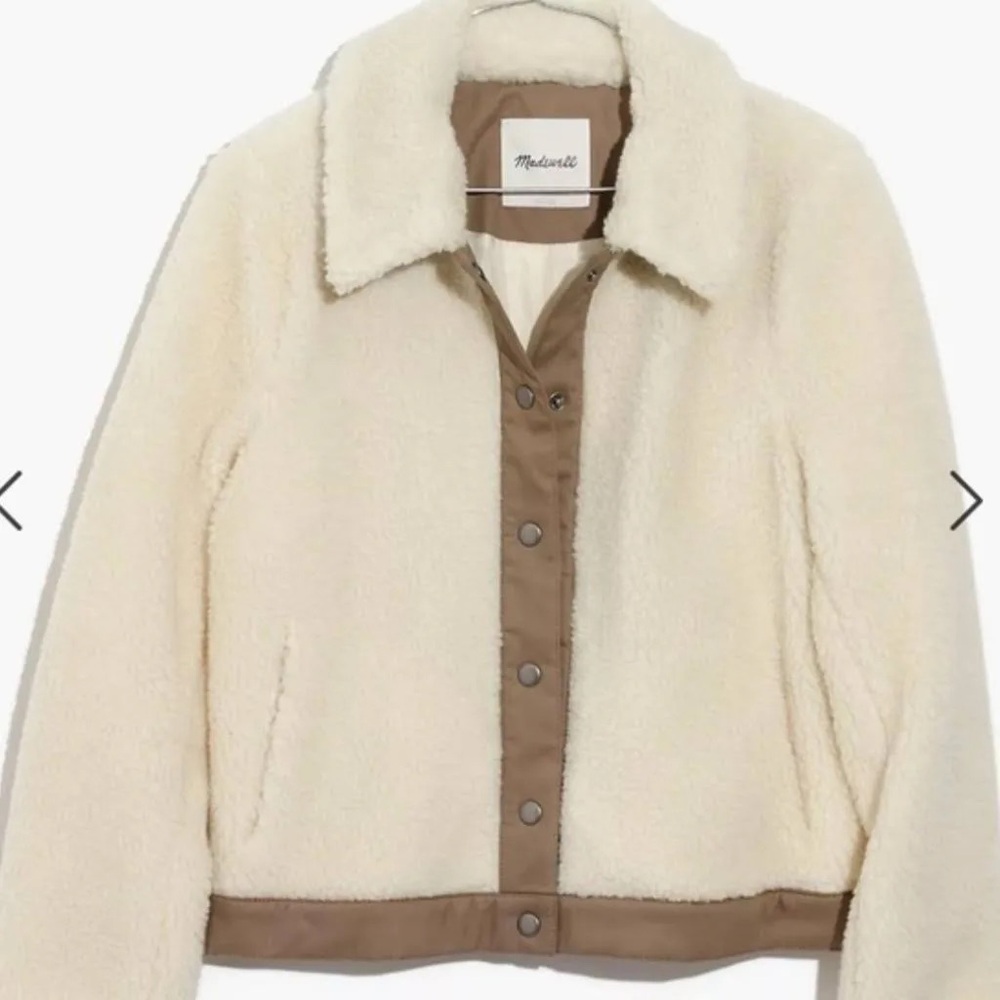 Madewell Sherpa Portland Jacket, Cream